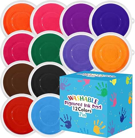 Large 7-Inch Washable Ink Pad for Kids and Crafts