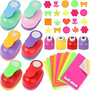 Set of 20 craft hole punches with sticker papers
