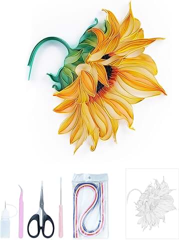 Basic Sunflower Quilling Kit for Beginners