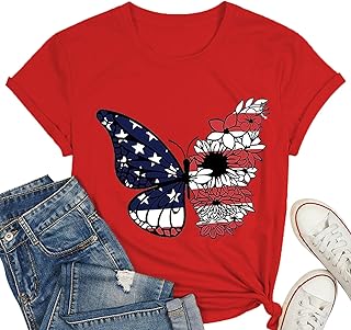 Women’s 4th of July Patriotic Print T-Shirt