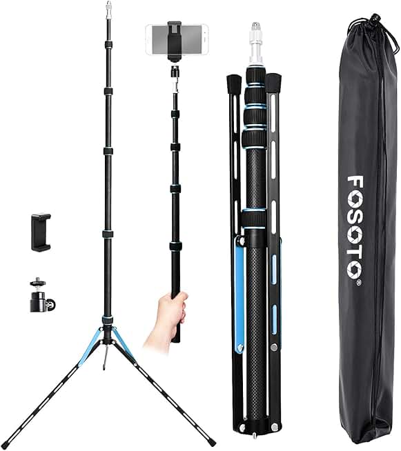 87-inch lightweight carbon fiber photography tripod