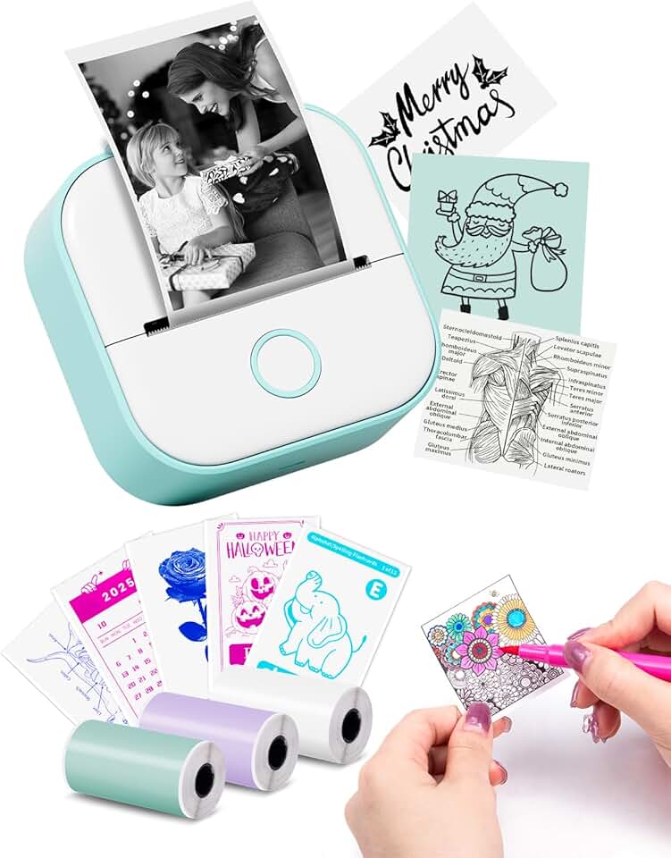 Mini Portable Thermal Sticker Printer for Notes and DIY