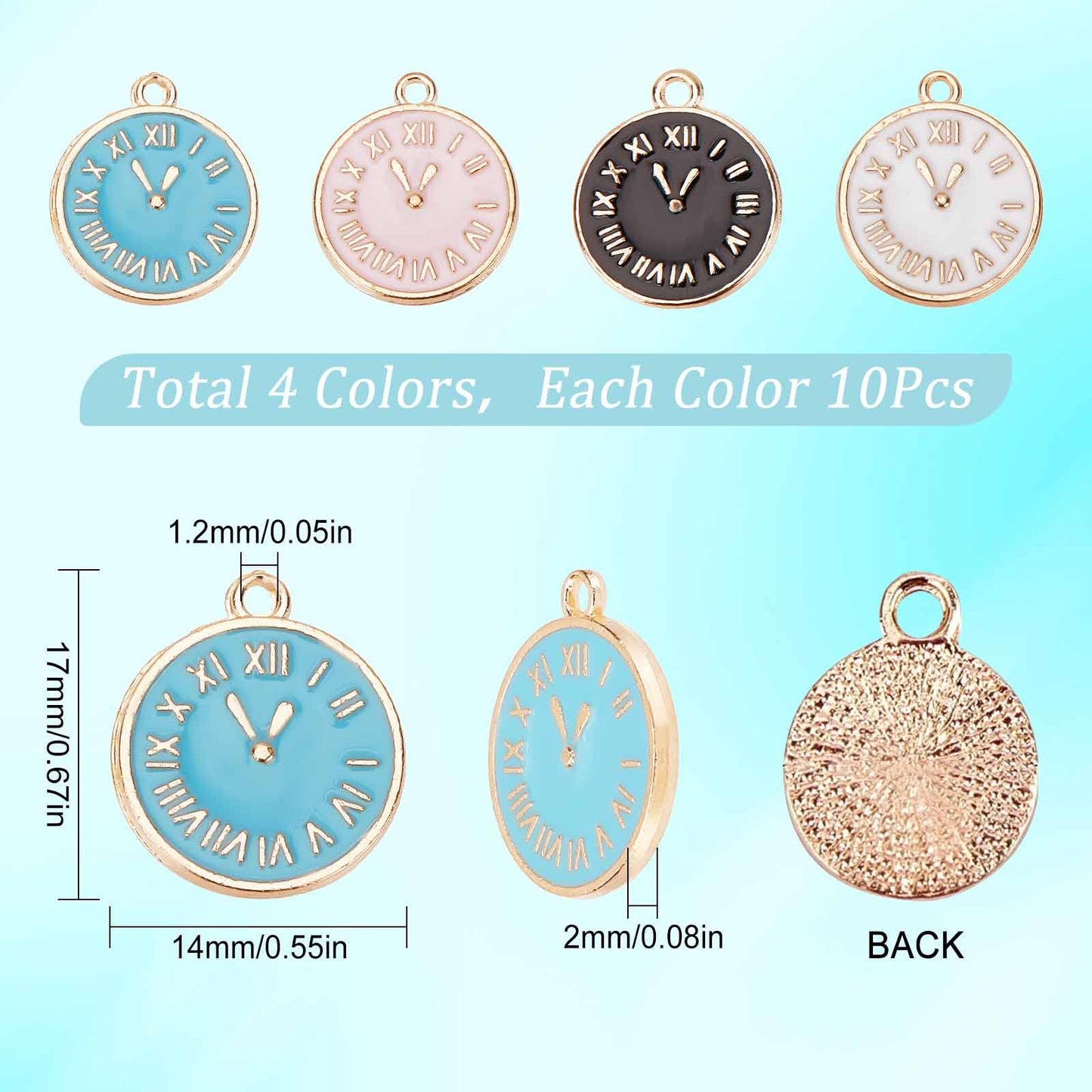 Bulk Clock Charms for Jewelry Making and Gifts