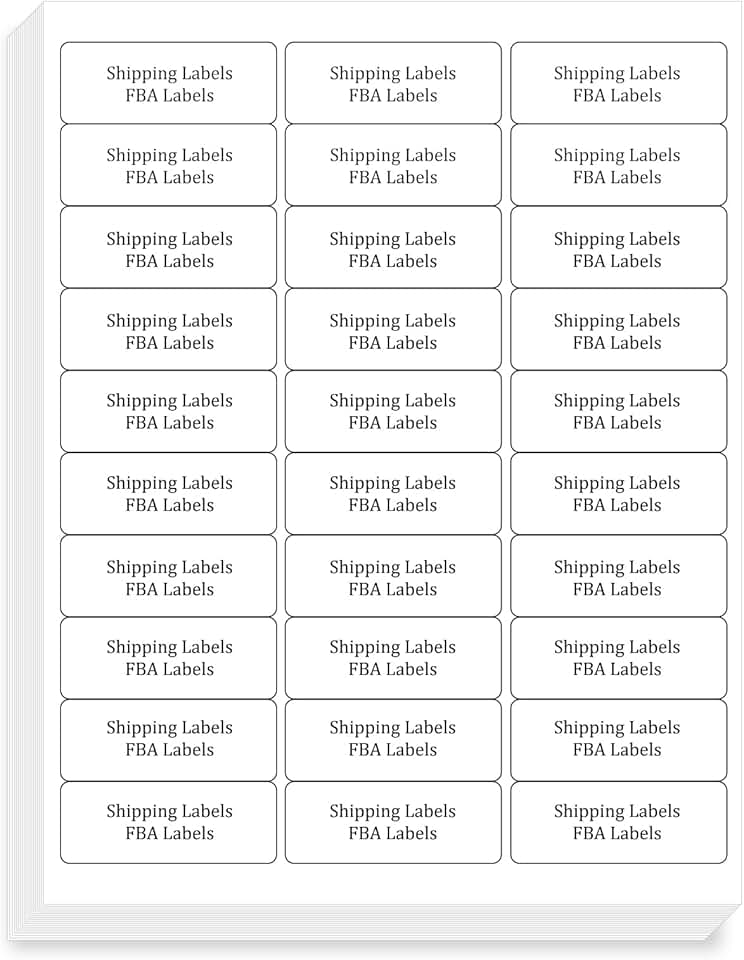 1" x 2-5/8" Shipping Address Labels, 900 Sheets