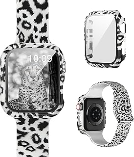 Floral Printed Watch Band and Protective Case Set