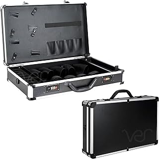 Portable Black Barber Tool Organizer Case