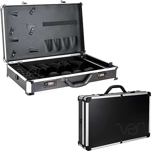 Portable Black Barber Tool Organizer Case