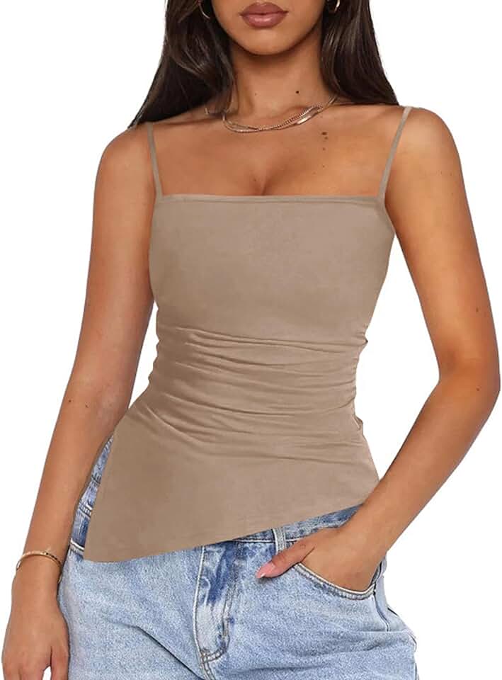 Women's Summer Sleeveless Spaghetti Strap Tank Top