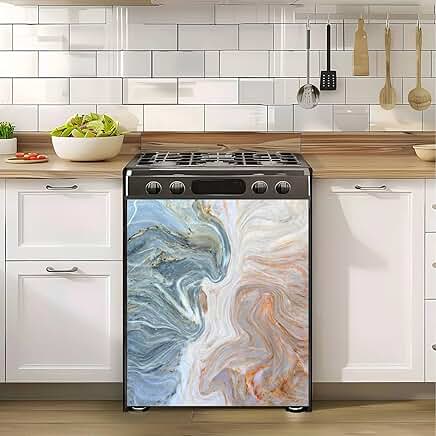 Abstract Acrylic Painted Waves Magnet Sticker for Refrigerator