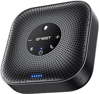 Conference Speakerphone with 4 AI Mics and 360° Voice Pickup