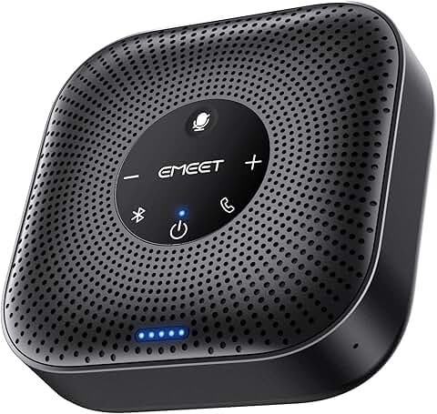 Conference Speakerphone with 4 AI Mics and 360° Voice Pickup