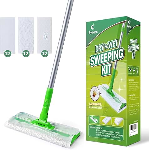 Sweeper Mop with 36 Refills for Multi-Surface Cleaning