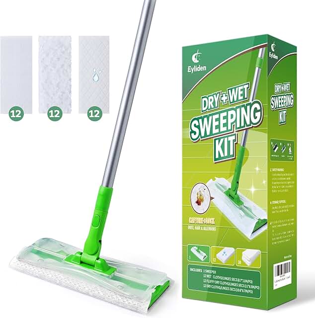 Sweeper Mop with 36 Refills for Multi-Surface Cleaning