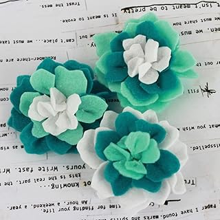 Multicolored flower craft embellishments