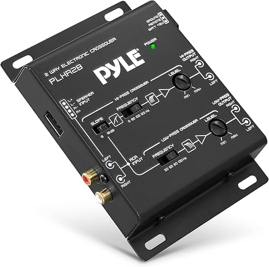 2-Way Electronic Car Audio Crossover with RCA Outputs