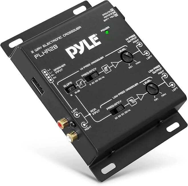2-Way Electronic Car Audio Crossover with RCA Outputs