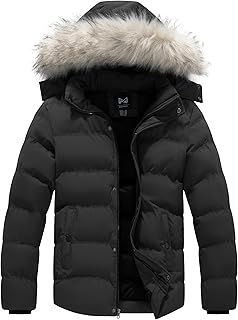 Men's Warm Hooded Puffer Winter Coat