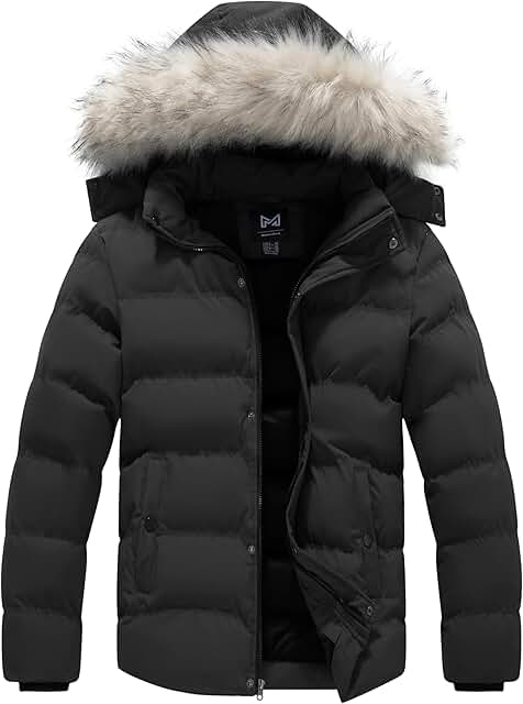 Men's Warm Hooded Puffer Winter Coat