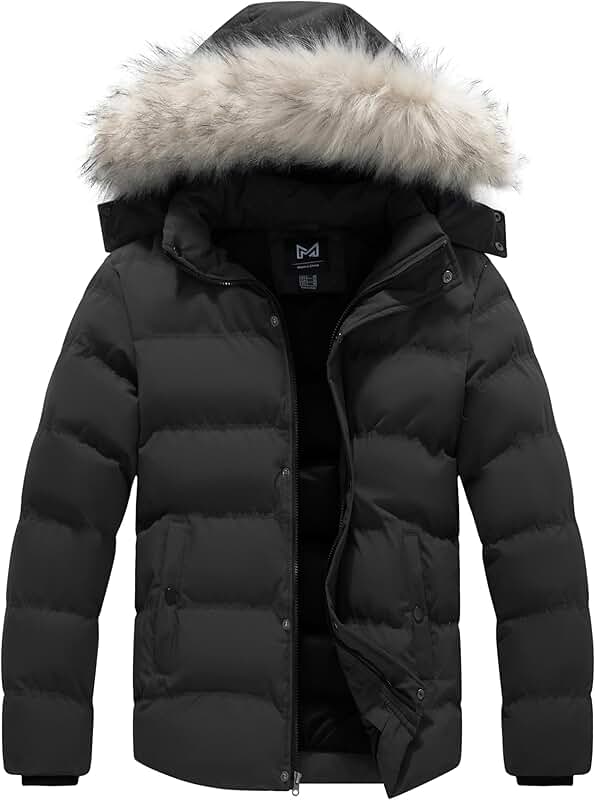 Men's Warm Hooded Puffer Winter Coat