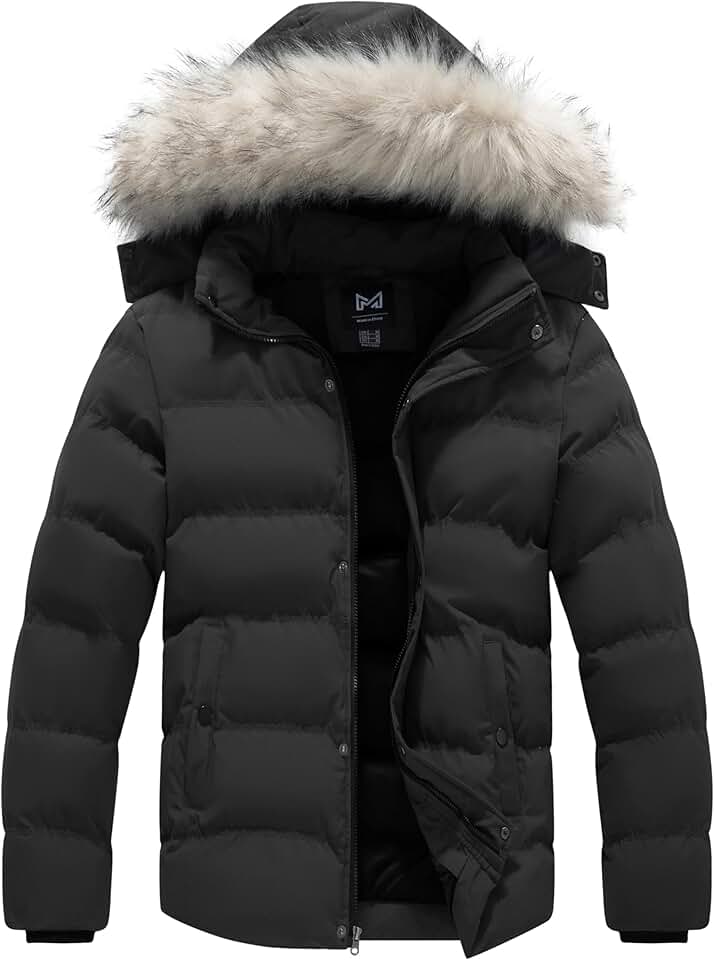 Men's Warm Hooded Puffer Winter Coat