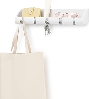 White Cubby Entryway Organizer