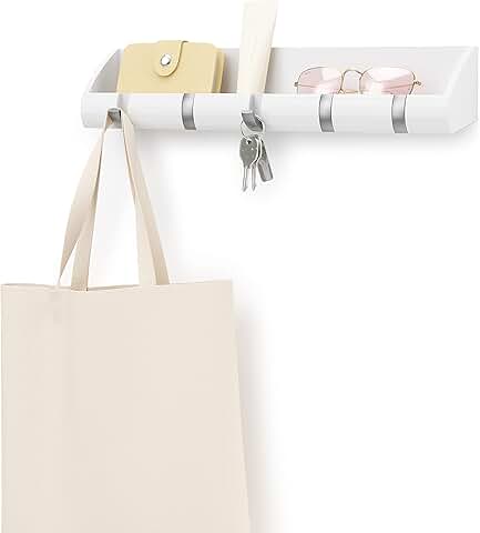 White Cubby Entryway Organizer
