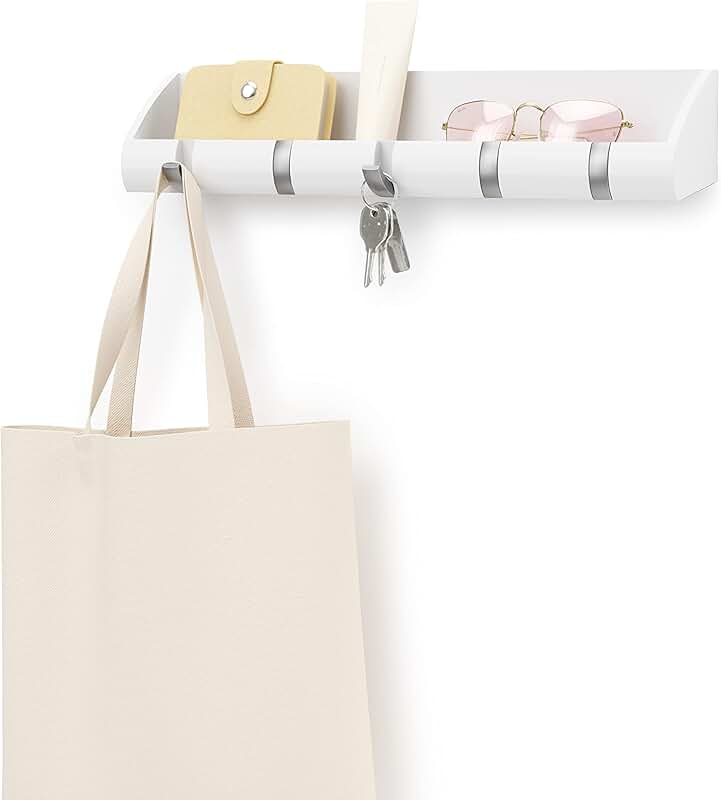 White Cubby Entryway Organizer