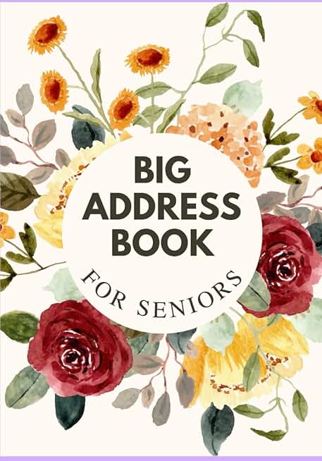 Large Print Address Book with A-Z Tabs for Seniors
