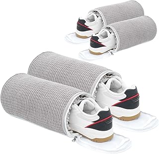 Set of four reusable laundry shoe bags for washing and drying