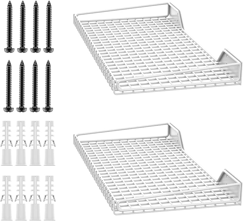 Two Wall Mounted Storage Shelves, 23.5" x 12"