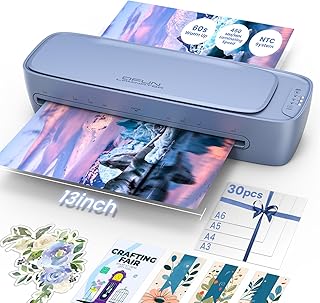 13-Inch Laminator with Sheets for Home and Office