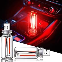 Two USB Night Lights for Car and Home, Red