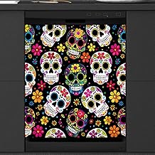 Sugar Skull Day of the Dead Dishwasher Magnet Cover
