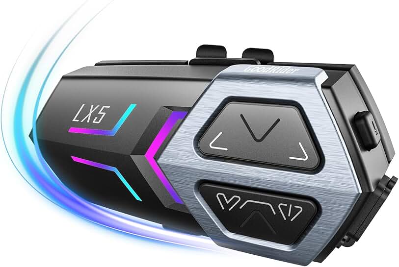Motorcycle Helmet Bluetooth Headset with Intercom and Noise Reduction