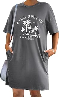 Women's Casual Oversized Graphic T-Shirt Dress