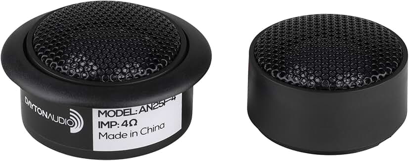 Pair of 1-inch soft dome neodymium car tweeters