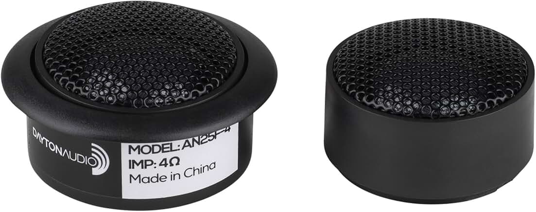 Pair of 1-inch soft dome neodymium car tweeters