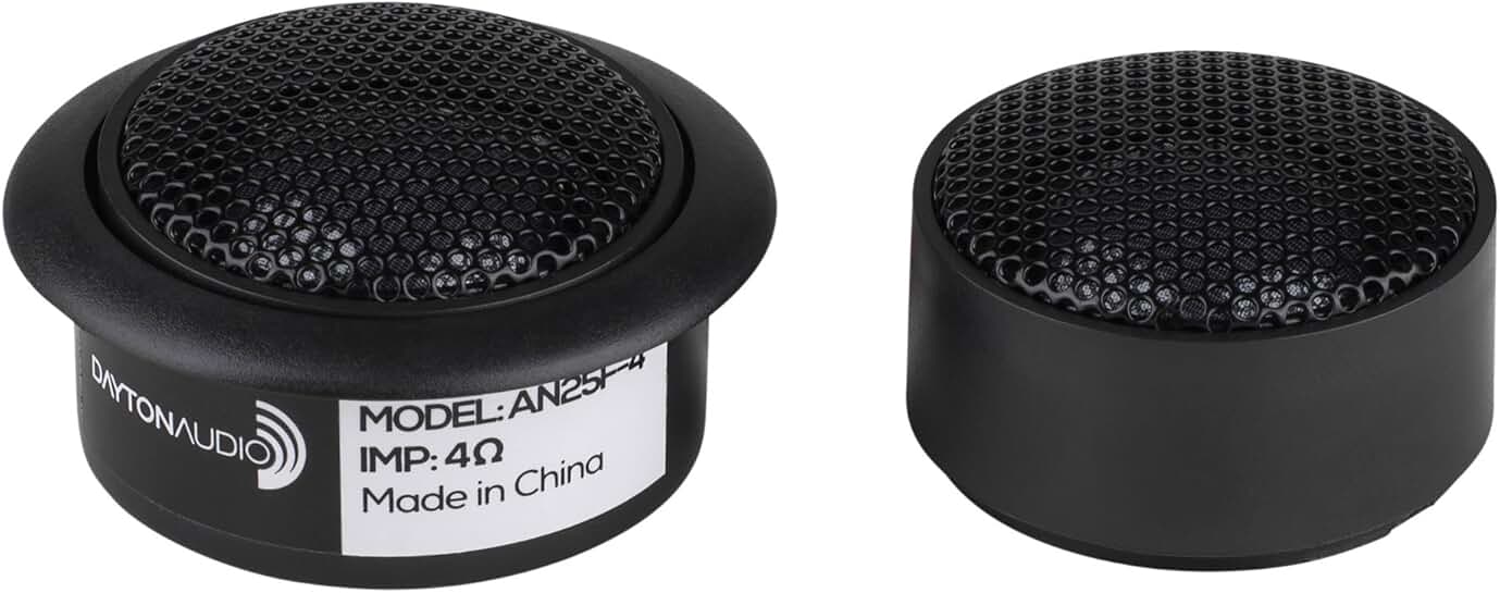 Pair of 1-inch soft dome neodymium car tweeters