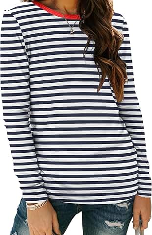 Three Women's Long Sleeve Casual Crewneck Shirts