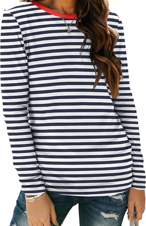 Three Women's Long Sleeve Casual Crewneck Shirts