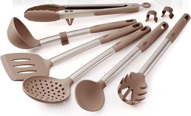 Silicone and Stainless Steel Kitchen Utensil Set (6pcs)
