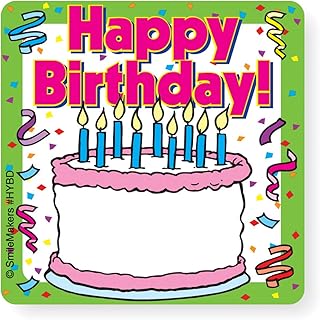 Happy Birthday Stickers - 100 Pack