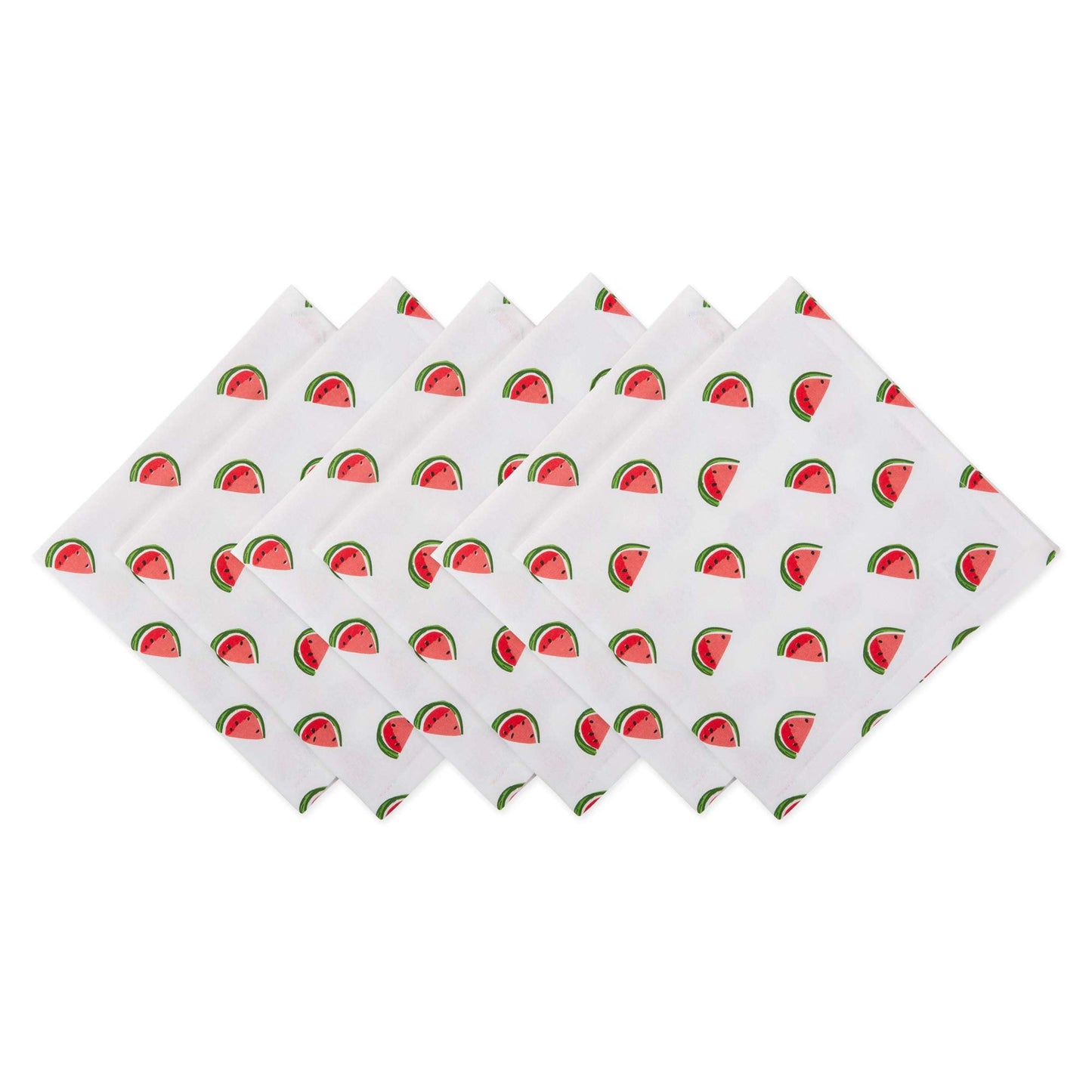 100% Cotton Buffet Napkin Machine Washable, Oversized, Everyday Basic, 20x20, Watermelon 6 Piece