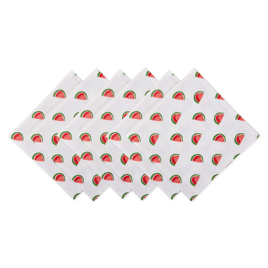 100% Cotton Buffet Napkin Machine Washable, Oversized, Everyday Basic, 20x20, Watermelon 6 Piece