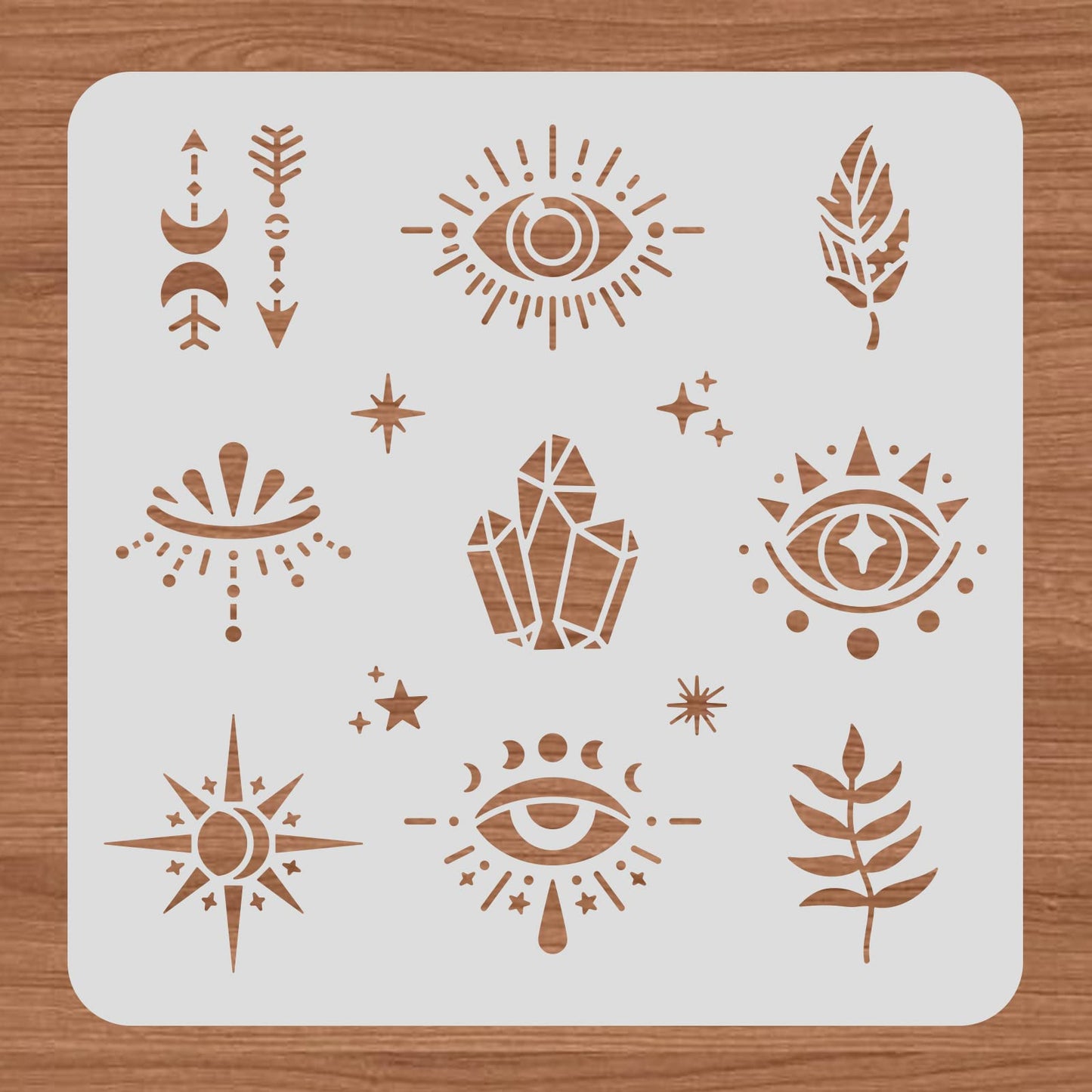 12x12" Mystical Themed Painting Template for DIY Art Projects