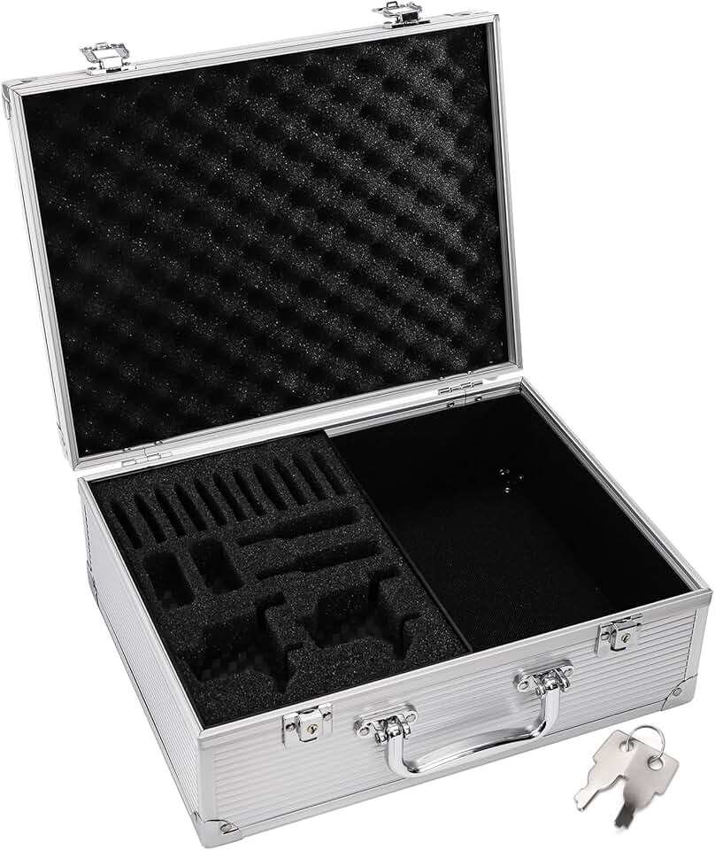 Tattoo Equipment Storage Case with Lock and Sponge