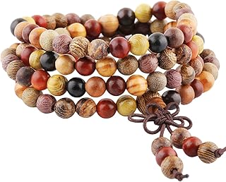 6mm Tibetan Buddhist Mala Beaded Prayer Bracelet for Women and Men