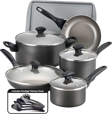 15-Piece Dishwasher Safe Nonstick Cookware Set