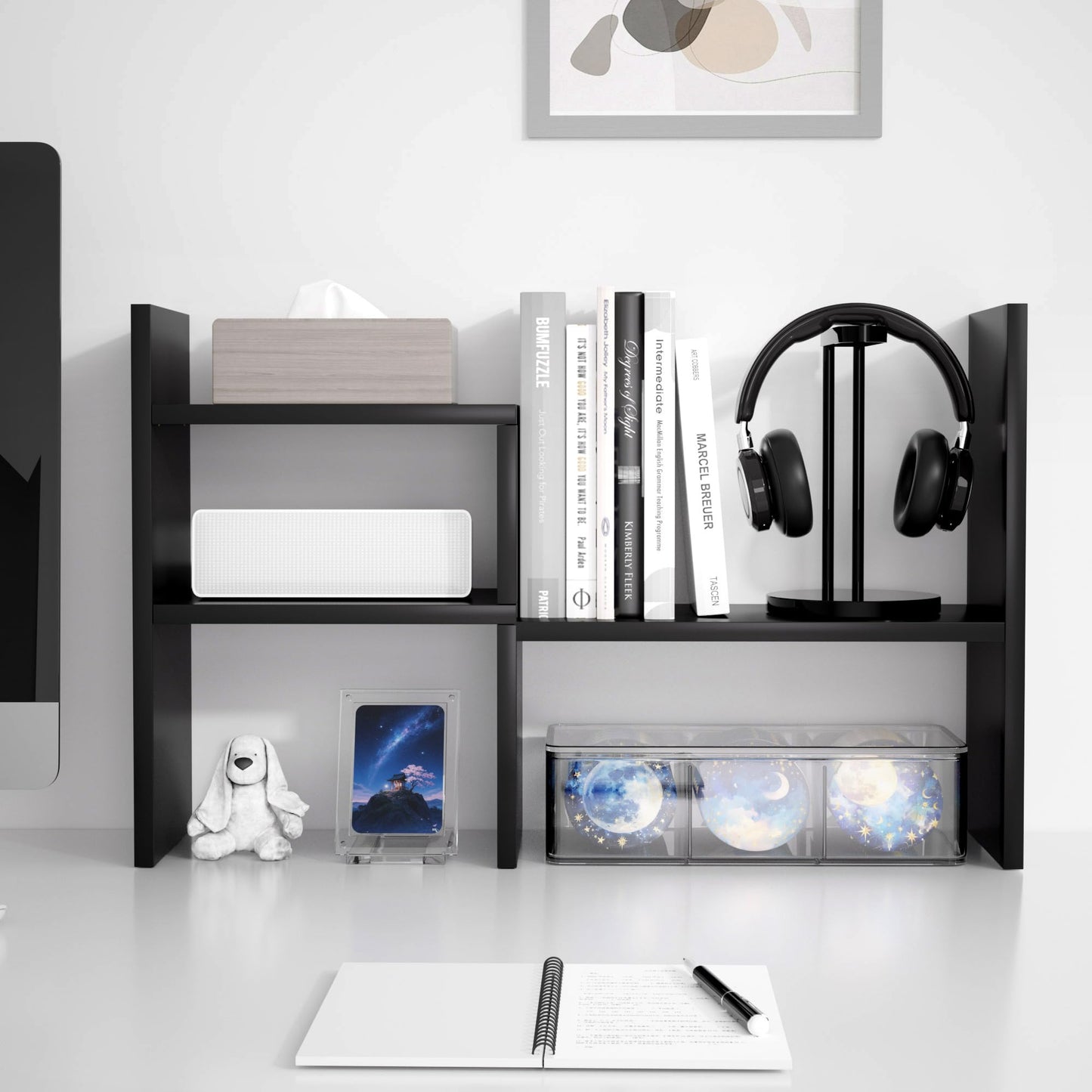 Adjustable Wooden Desktop Organizer and Display Shelf