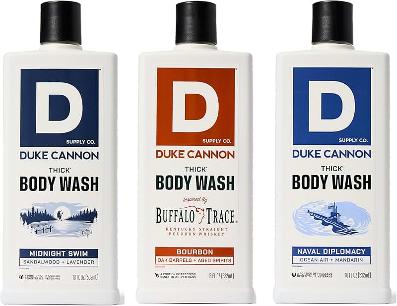 Thick High-Viscosity Body Wash for Men, 3 Pack